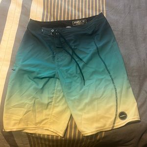 O’Neill Hyperfreak S-Seam Fade Boardshorts Dark Blue Size 28